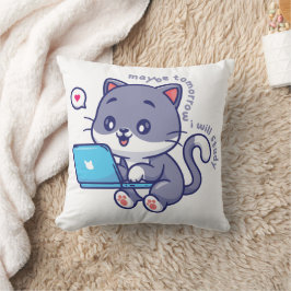 Almofada estudante preguiçoso giro - talvez amanhã eu estud