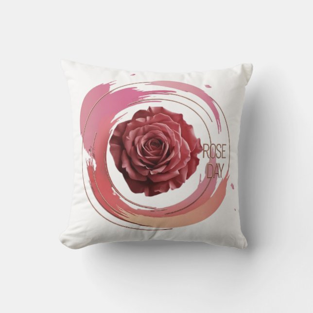 Almofada Eternal Bloom – A Rose Day Elegance (Frente)