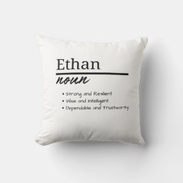 Almofada Ethan, Definição de Nome Personalizado de Menino