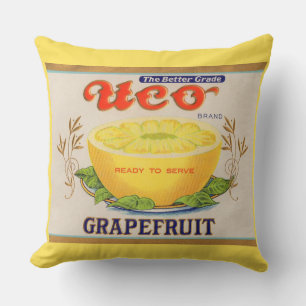 Almofada Etiqueta Uco de Toranja de Marca 1930s
