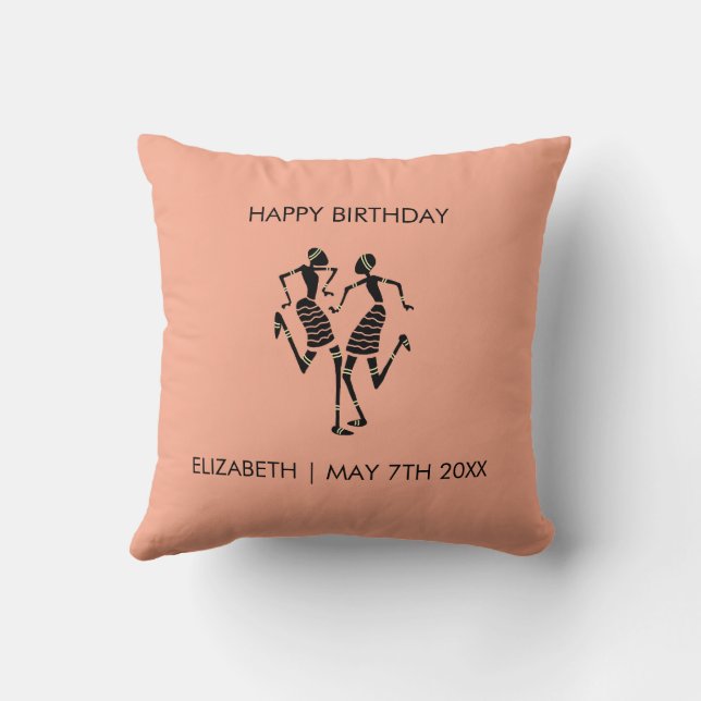 Almofada Etnia, Arte Africana, dança do Carnaval (Verso)