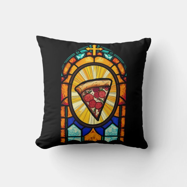 Almofada Eu acredito em pizza (Frente)