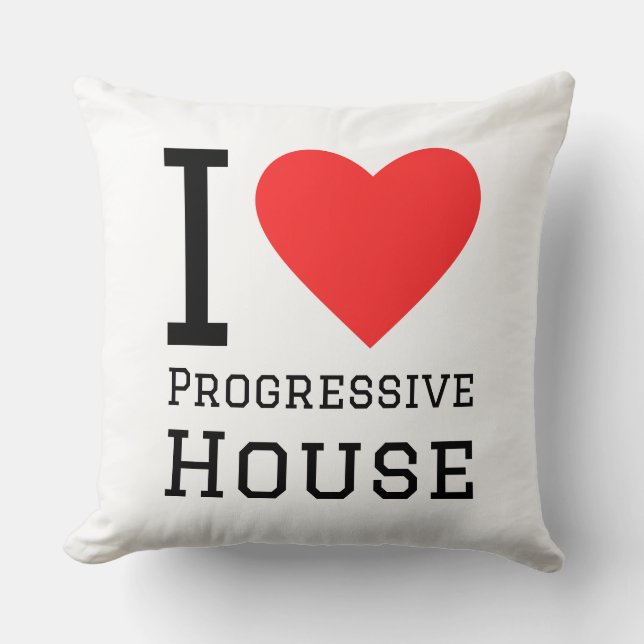 Almofada Eu adoro a casa progressiva (Frente)