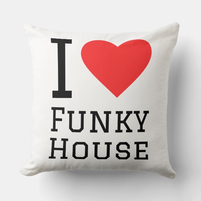 Almofada Eu adoro a funky house (Frente)