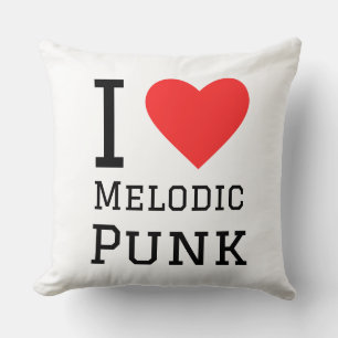 Almofada Eu adoro adesivo quadrado punk melódico