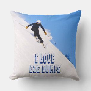 Almofada Eu Adoro Grandes Descidas De Esqui De Neve