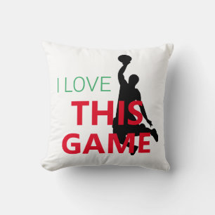 Almofada Eu adoro jogo de basquete