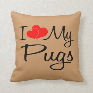 Almofada Eu Adoro Meus Pugs