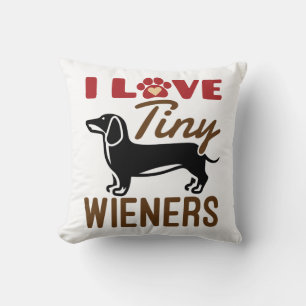 Almofada Eu Adoro Miniatura Miniatura de Wieners Dachshund