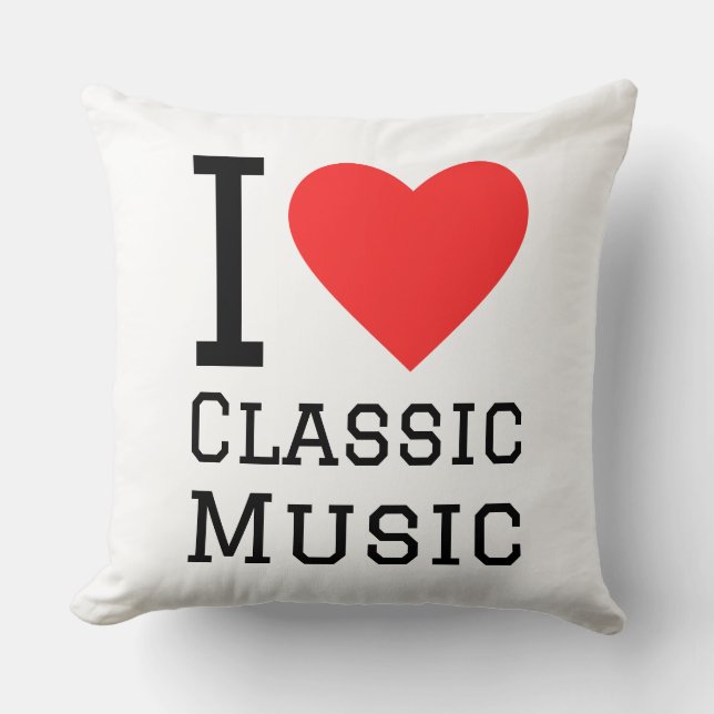 Almofada Eu adoro música clássica (Frente)