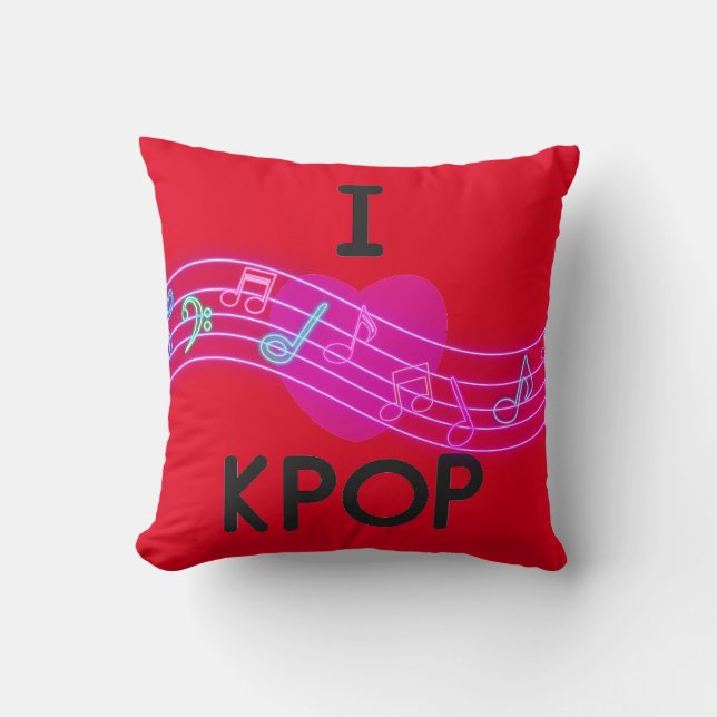 Almofada Eu adoro o K-pop (Frente)