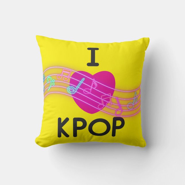 Almofada Eu adoro o K-pop (Frente)