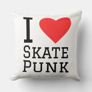 Almofada Eu adoro skate punk quadrado