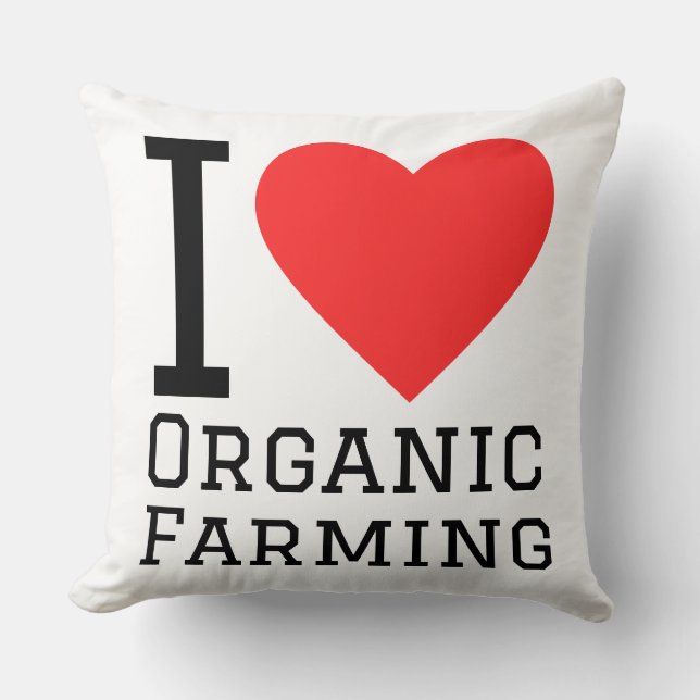 Almofada Eu amo a agricultura orgânica (Frente)