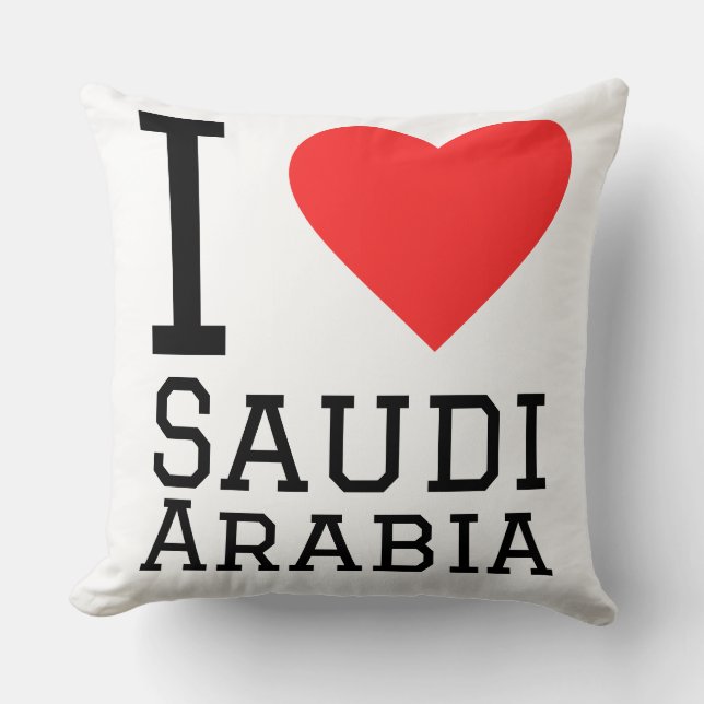 Almofada Eu amo a Arábia Saudita  (Frente)