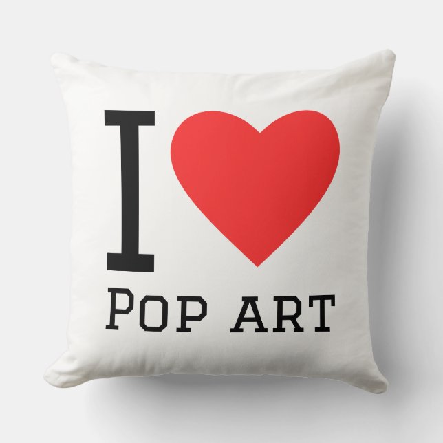 Almofada Eu amo a arte pop (Frente)