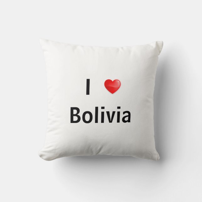 Almofada Eu amo a Bolívia (Frente)
