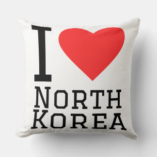 Almofada Eu amo a Coreia do Norte