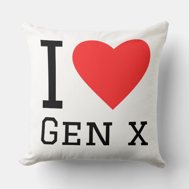 Almofada Eu amo a geração x (Frente)