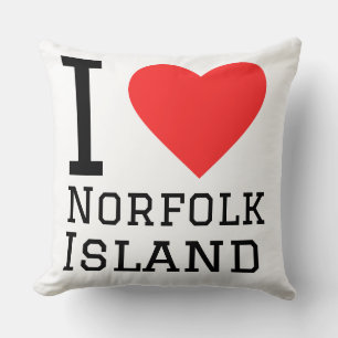 Almofada Eu amo a Ilha Norfolk