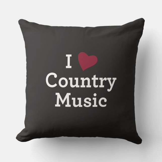 Almofada Eu amo a música country (Frente)