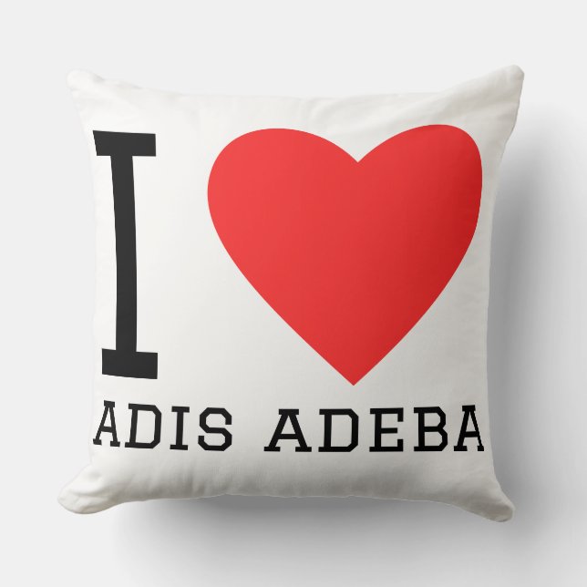 Almofada Eu amo Adis Adeba (Frente)