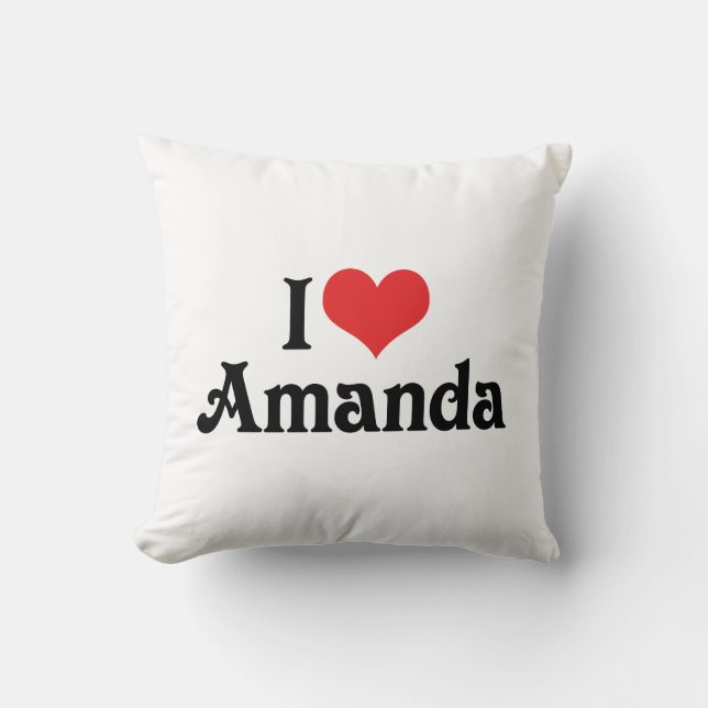 Almofada Eu Amo Amanda (Frente)