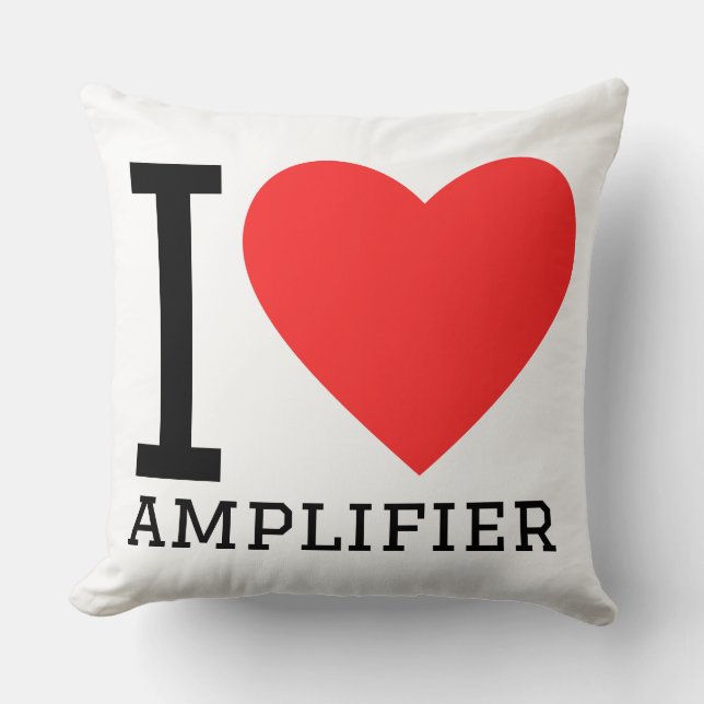 Almofada Eu amo amplificador  (Frente)