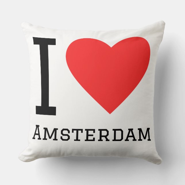 Almofada Eu amo Amsterdã  (Frente)