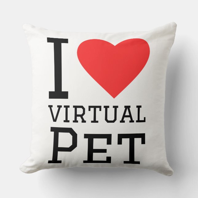 Almofada Eu amo animal virtual (Frente)