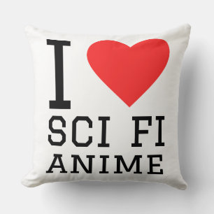 Almofada Eu amo anime de ficção científica