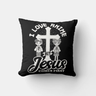 Almofada Eu Amo Anime Mas Jesus Vem Primeiro Homem De Anime
