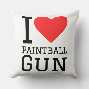 Almofada Eu amo arma de paintball