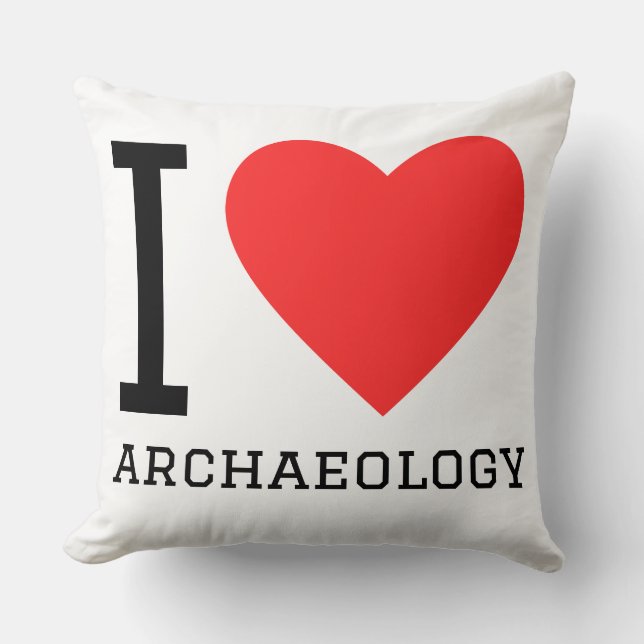 Almofada Eu amo arqueologia  (Frente)