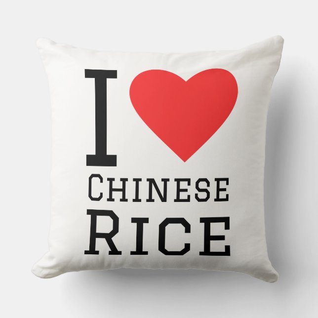 Almofada Eu amo arroz chinês (Frente)