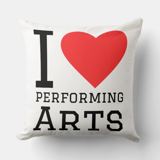 Almofada Eu amo artes performáticas (Frente)