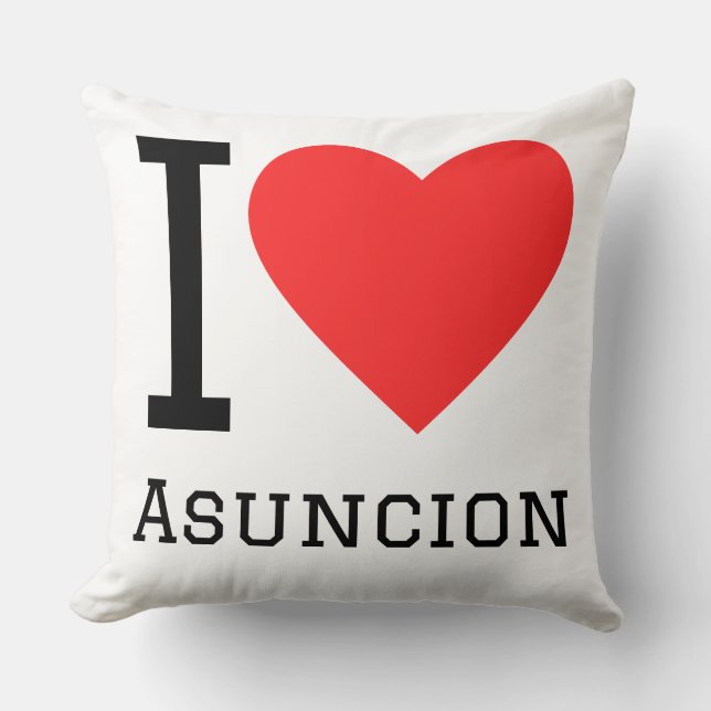 Almofada Eu amo Assunção (Frente)
