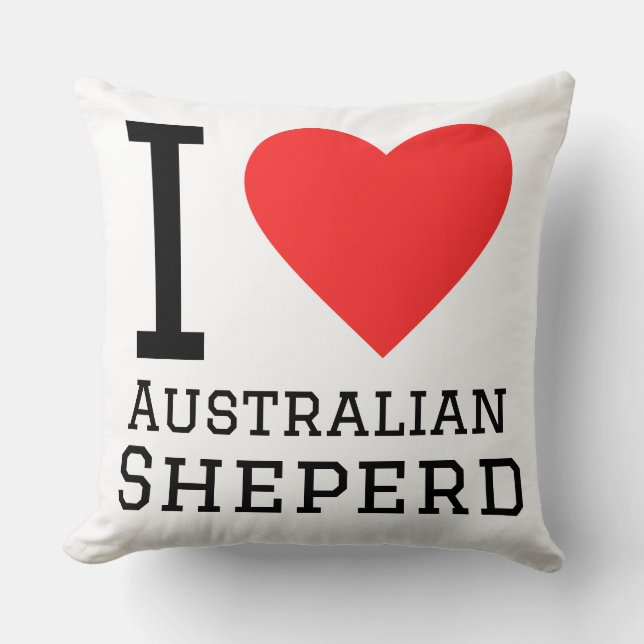 Almofada Eu amo Australian shepherd  (Frente)