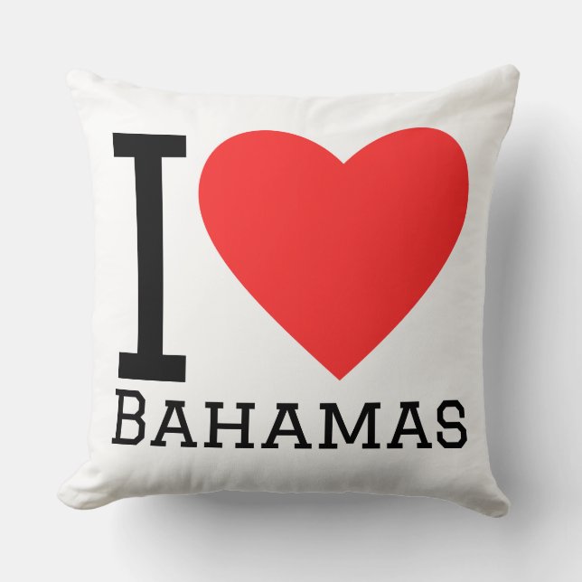 Almofada Eu amo Bahamas  (Frente)