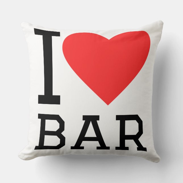 Almofada Eu amo bar (Frente)