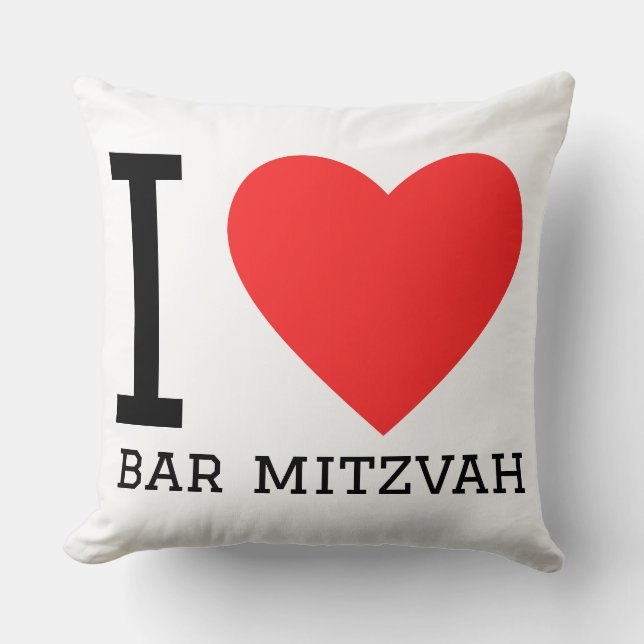 Almofada Eu amo bar mitzvah (Frente)
