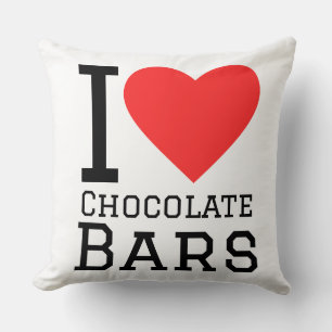 Almofada Eu amo barras de chocolate