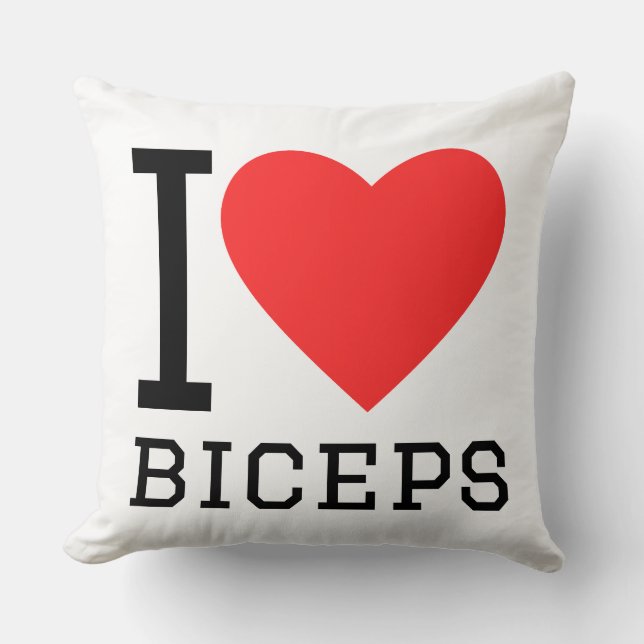 Almofada Eu amo bíceps (Frente)