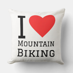 Almofada Eu amo bicicleta de montanha
