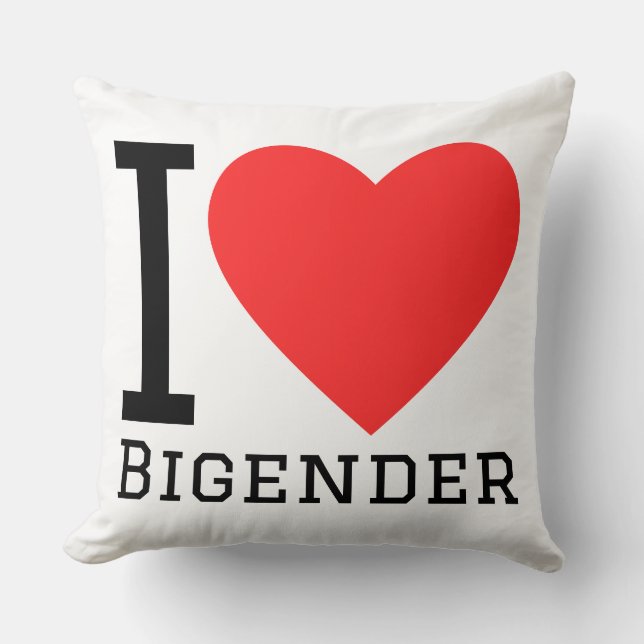 Almofada Eu amo bigênero (Frente)