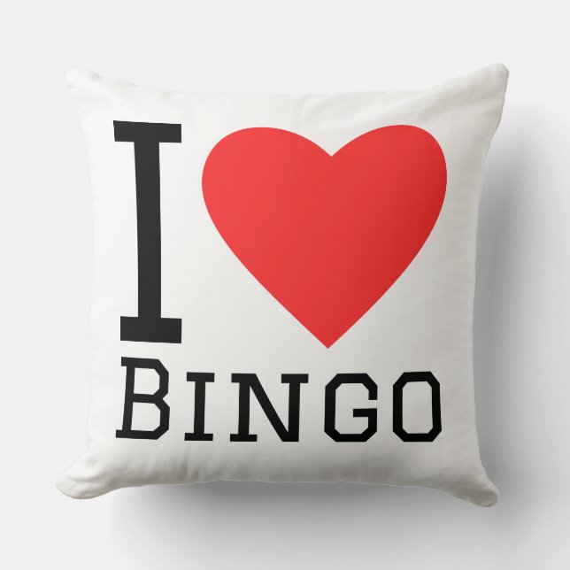 Almofada Eu amo bingo (Frente)