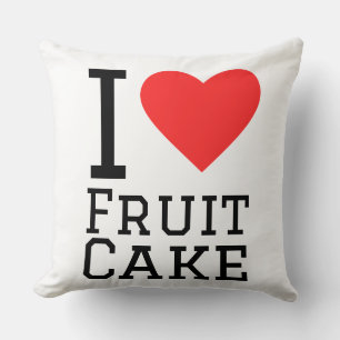 Almofada Eu amo bolo de frutas 