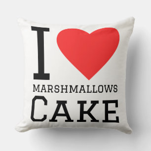 Almofada Eu amo bolo de Marshmallow