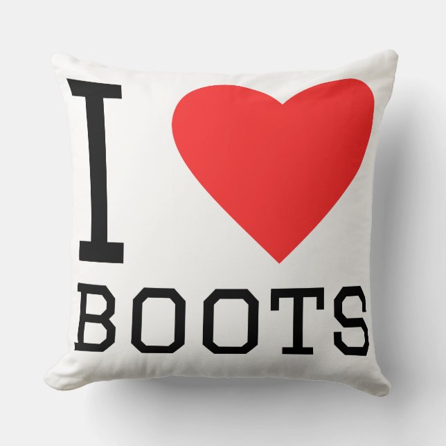Almofada Eu amo botas (Frente)