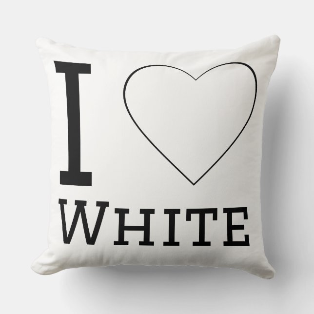 Almofada Eu amo branco  (Frente)